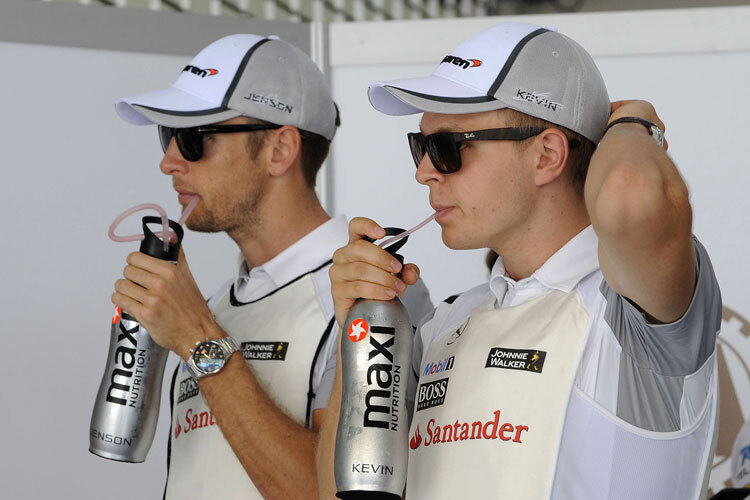 Jenson Button und Kevin Magnussen würden in Bahrain gerne wieder um Podiumsplätze mitfahren