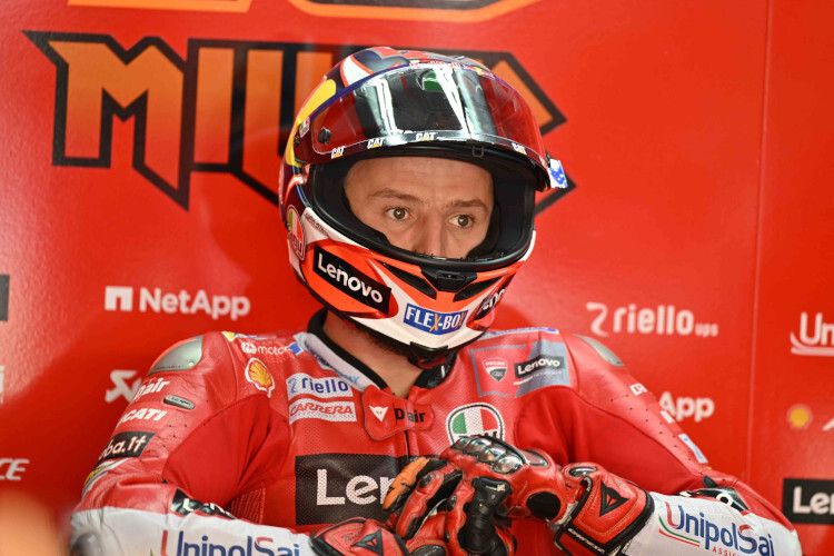 Jack Miller (27 anos) na caixa da Ducati