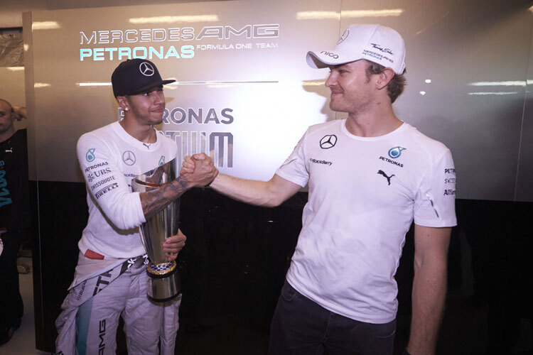 Lewis Hamilton und Nico Rosberg sind wieder Freunde