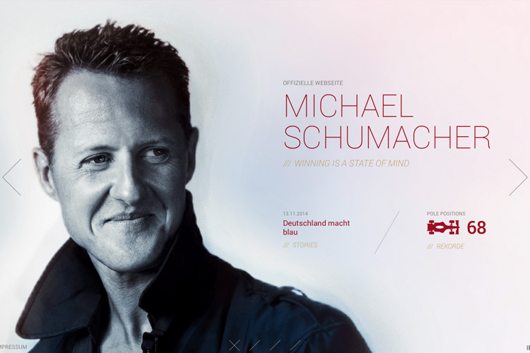 Die Startseite von Michael Schumacher
