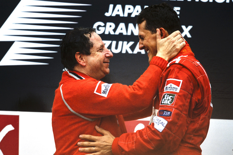 Jean Todt und Michael Schumacher 2000 in Suzuka