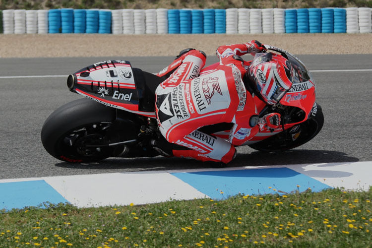 Nicky Hayden testete in Jerez die Ducati GP12