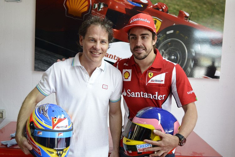 Jacques Villeneuve mit Fernando Alonso, als der Spanier noch Ferrari fuhr