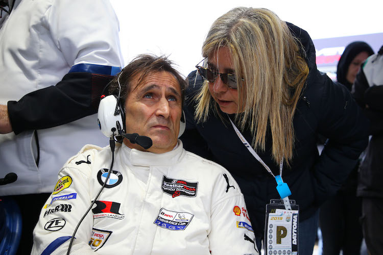 Alex Zanardi mit seiner Ehefrau Daniela in Daytona 2019