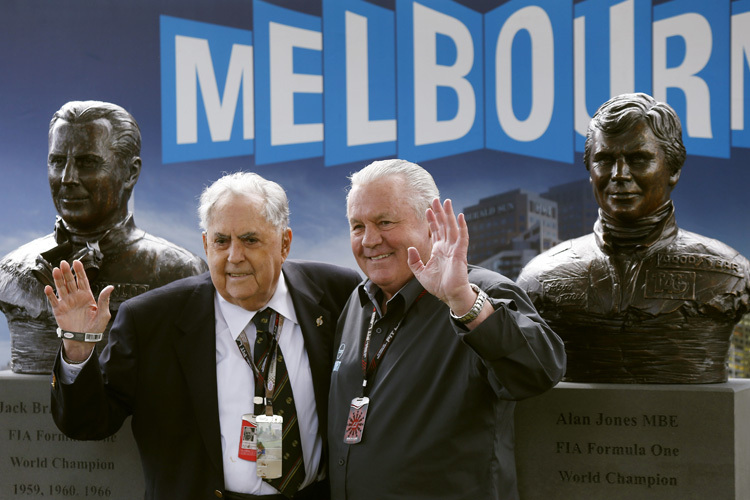 Sir Jack Brabham und Alan Jones