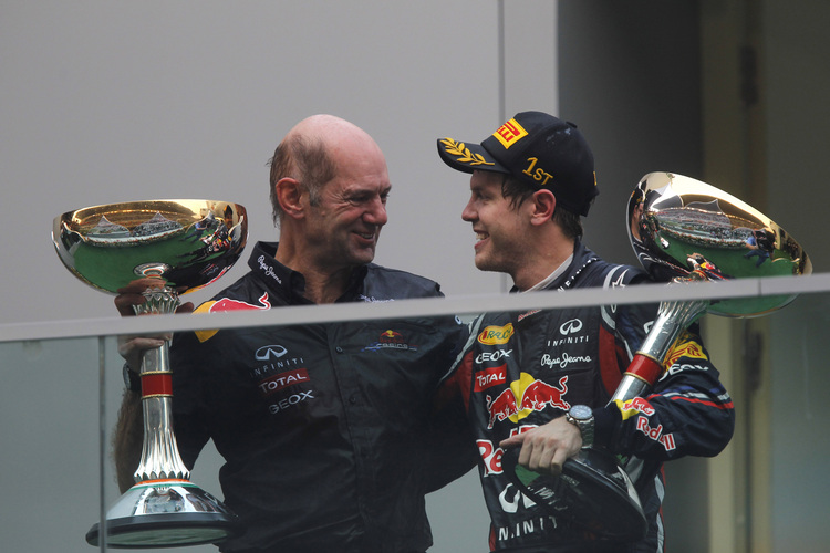 Das Erfolgsduo: Sebastian Vettel und Adrien Newey
