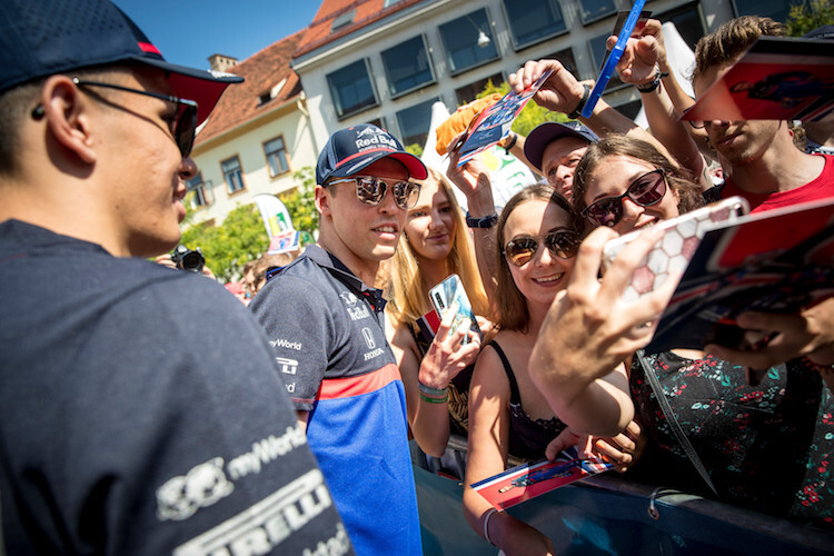 Daniil Kvyat und Alex Albon entzückten die F1-Fans