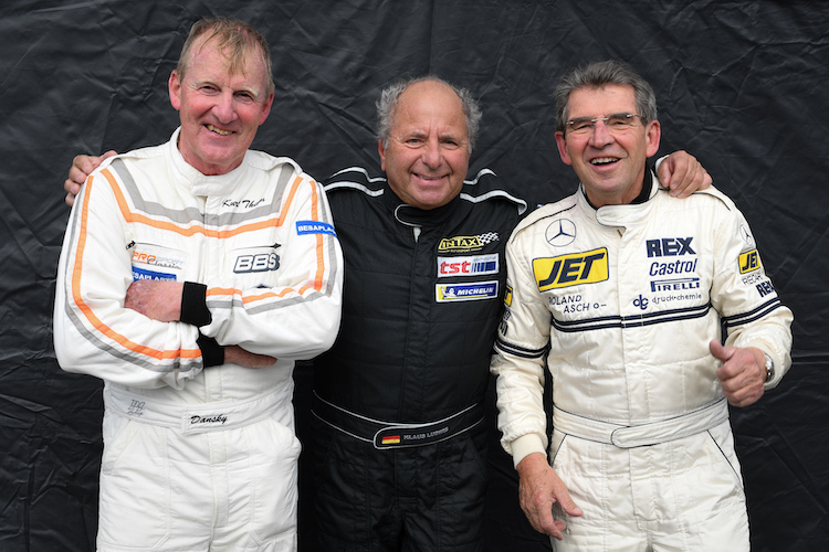 Kurt Thiim, Klaus Ludwig und Roland Asch (v.l.n.r.) starten auf dem Norisring