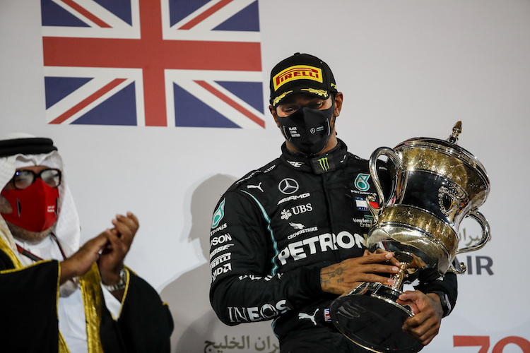 Lewis Hamilton in Bahrain: Letzte Woche Sieger, nun in Isolation