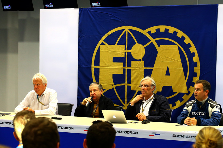 Die FIA-Pressekonferenz in Sotschi, Präsident Jean Todt hat das Wort