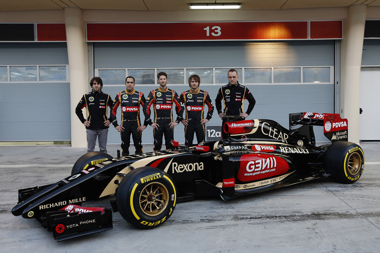Prost, Maldonado, Grosjean, Pic, Sörensen – an Fahrern mangelt es Lotus nicht, an Testkilometern schon