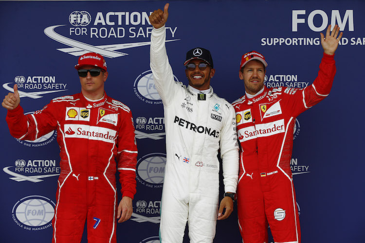 Räikkönen, Hamilton, Vettel