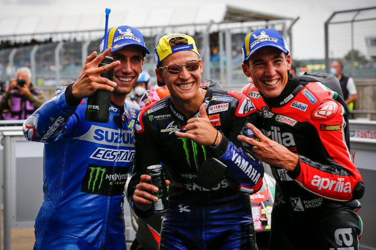 Die Top-3 des MotoGP-Rennens von Silverstone: Rins, Quartararo, Aleix Espargaró