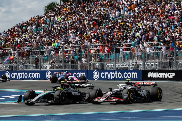 Lewis Hamilton lieferte sich in Miami ein tolles Duell gegen Nico Hülkenberg