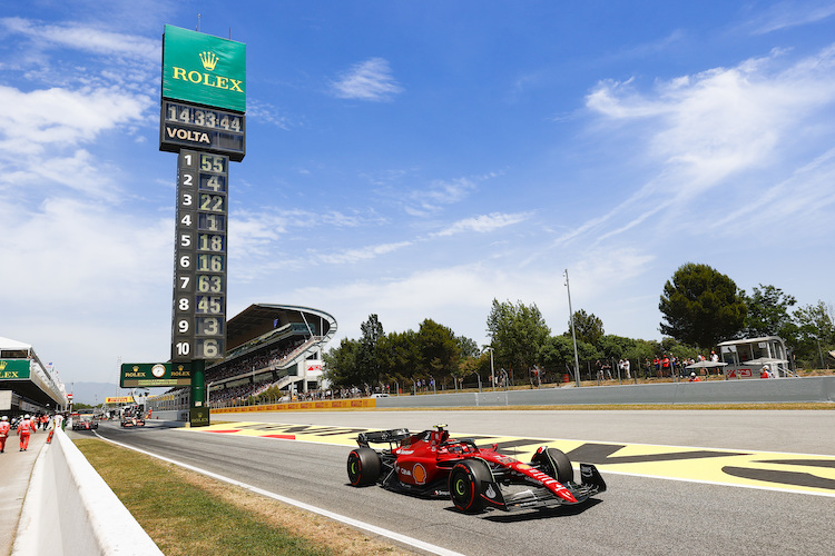 Carlos Sainz 2022 auf dem Circuit de Barcelona-Catalunya