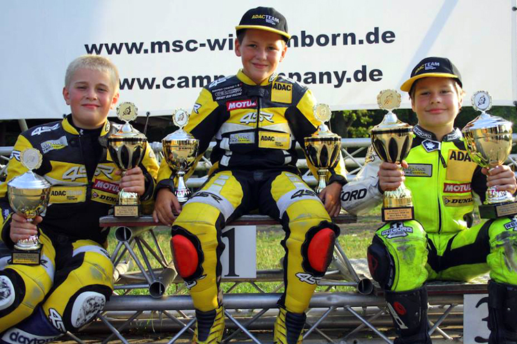 Das Mini-Bike-Trio Lucas Schaba, Justin Hänse und Micky Winkler (v.l.)