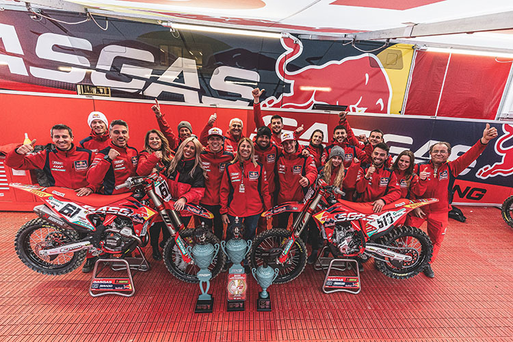 Das erfolgreiche GASGAS-MX2-Team mit Simon Längenfelder