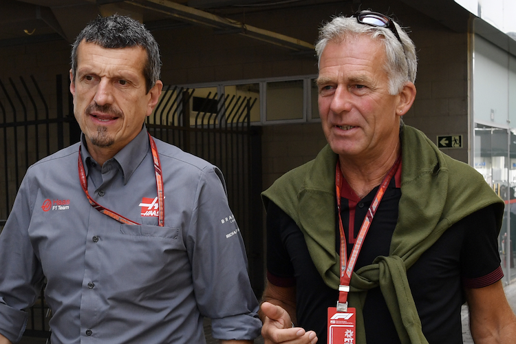 Haas-Teamchef Günther Steiner und Christian Danner