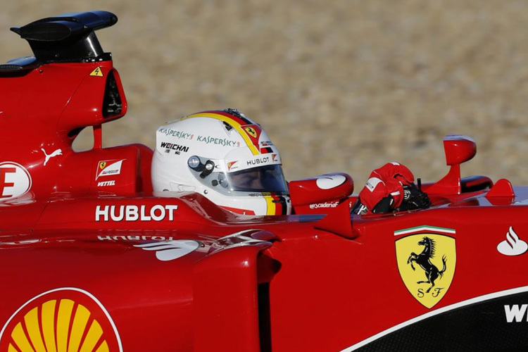 Sebastian Vettel mit neuem Helmdesign