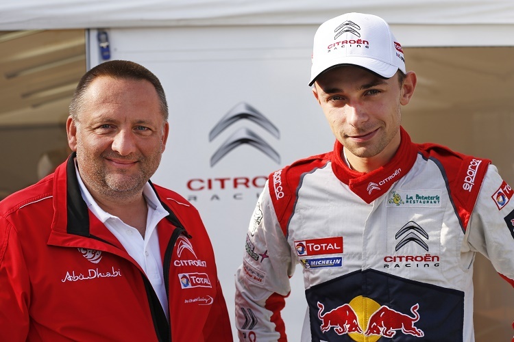 Citroen-Sportchef Yves Matton (li.) und Stephane Lefebvre