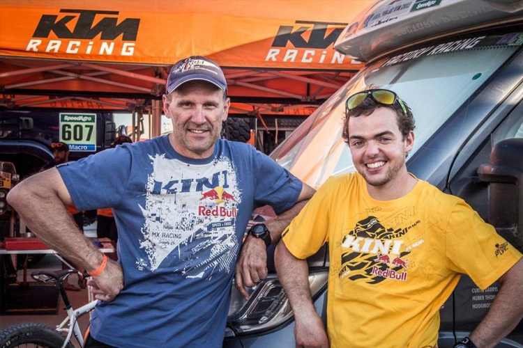 Heinz Kinigadner mit MX3-Weltmeister und Dakar-Sieger Matthias Walkner