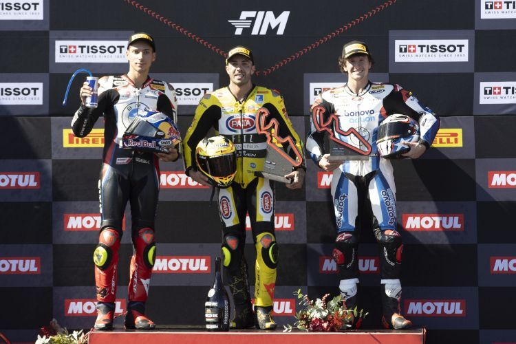 1. Rennen - Toprak Razgatlioglu, Andrea Iannone & Garrett Gerloff