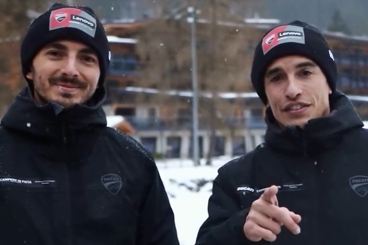 Wir sehen uns: Pecco Bagnaia und Marc Marquez in Madonna di Campiglio