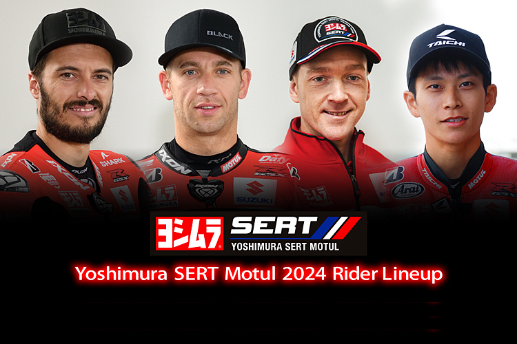 Etienne Masson, Gregg Black, Dan Linfoot & Cocoro Atsumi bilden 2024 das Team Yoshimura SERT Motul