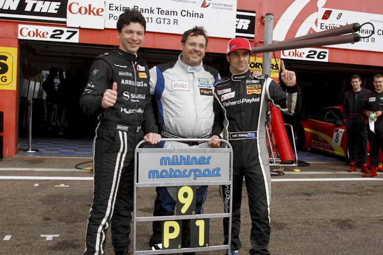 Mike Parisy, Bernhard Mühlner, Matt Halliday - Pole in Zolder