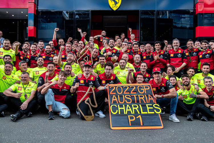 Mit Charles Leclerc errang Ferrari in Österreich den Sieg