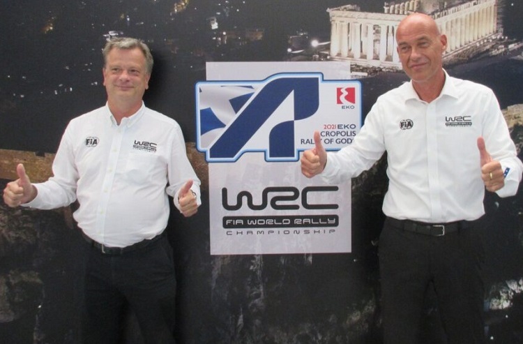 Peter Thul und Jona Siebel vom WRC-Promoter