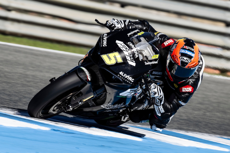 Philipp Öttl bei seinem Ducati-Test in Jerez