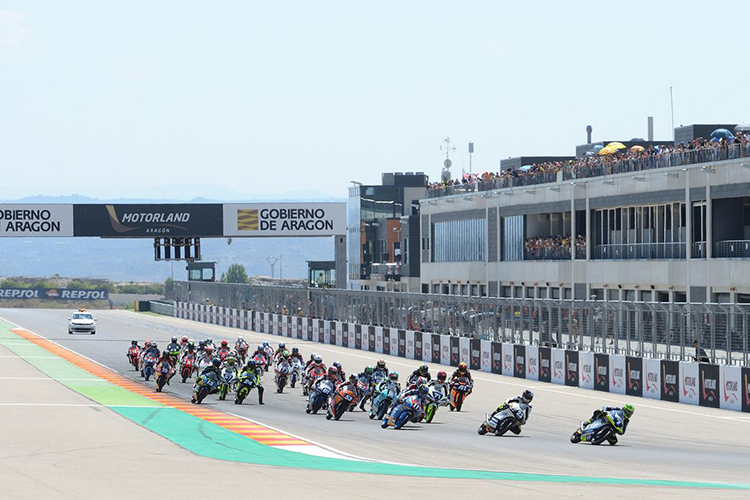 Das Feld der Moto3-Junioren in Aragón 