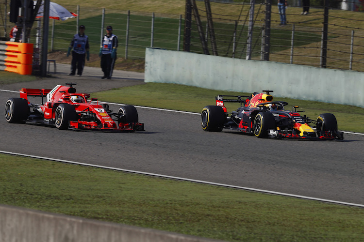 Sebastian Vettel und Max Verstappen hatten Glück im Unglück