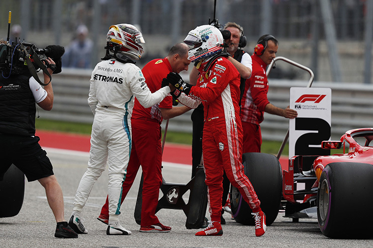 Vettel gratulierte Hamilton sportlich zur Pole-Position