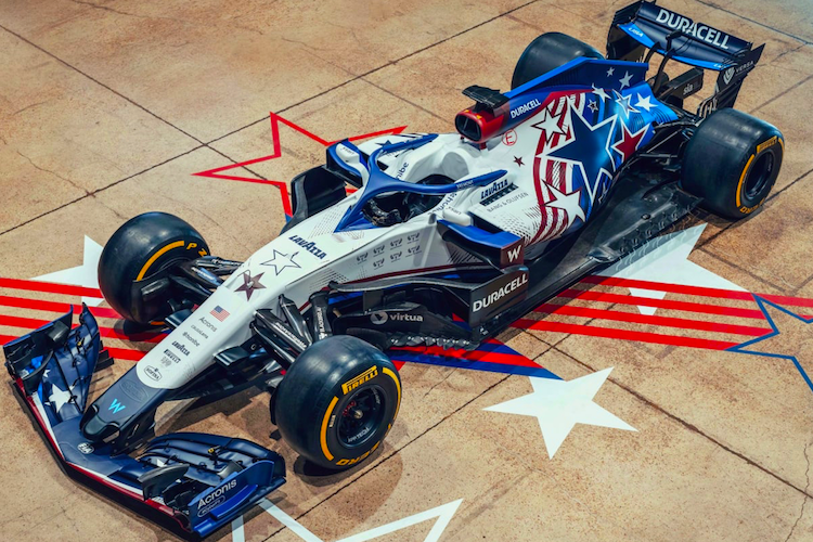 Diese aufregende Bemalung zeigte Williams 2022 im Rahmen des USA-GP in Austin (Texas)