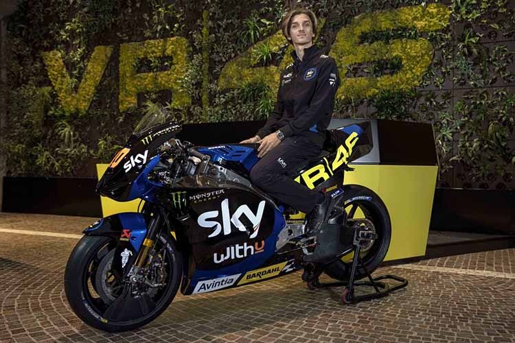 Luca Marini zeigt sich hier erstmals auf der Sky VR46-Ducati für 2021 