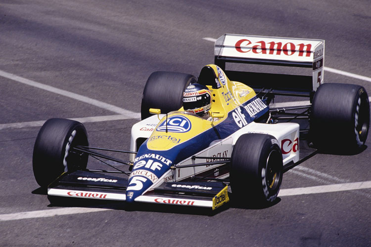 1989 fuhr Boutsens Williams Canon-Werbung