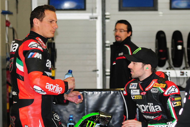Alex Hofmann und Eugene Laverty beim Jerez-Test
