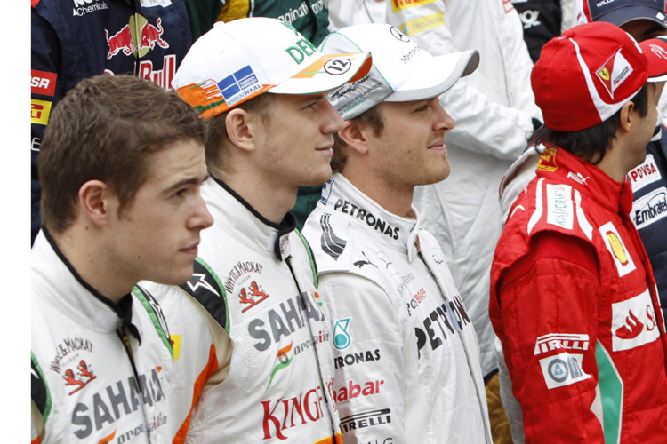 Wer posiert in diesem Jahr neben Paul Di Resta: Adrian Sutil oder Jules Bianchi?