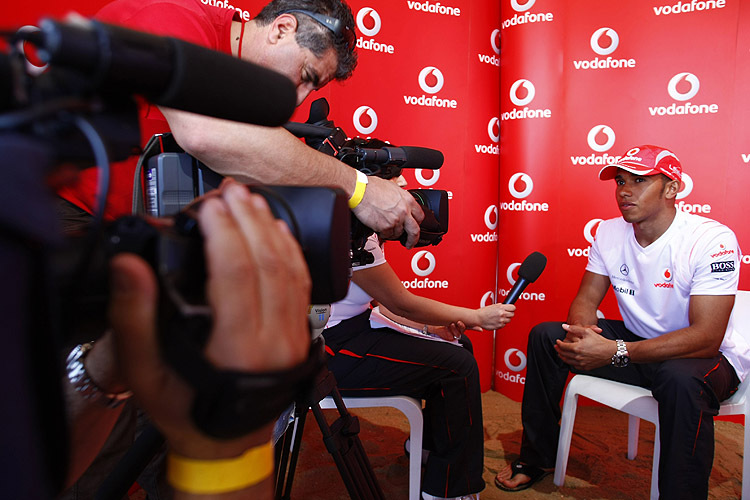 Lewis Hamilton beim Interview