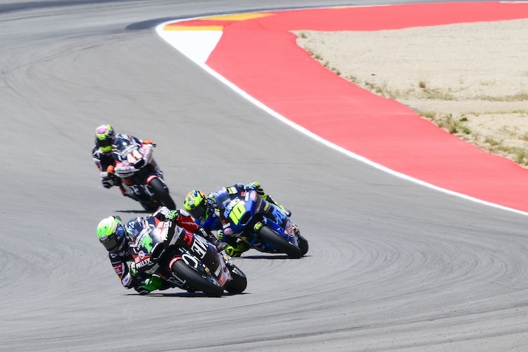 Etappenziel erreicht: Baltus (#7) führte das Moto2-Rennen lange an