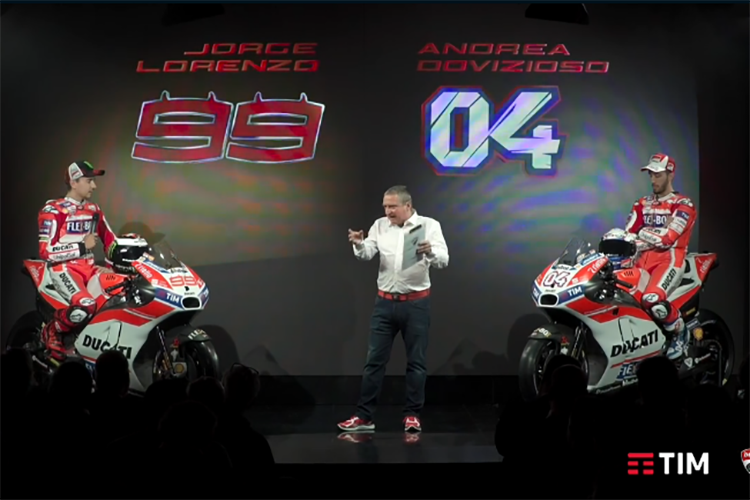 Die Ducati-Bikes von Jorge Lorenzo und Andrea Dovizioso im Design für 2017