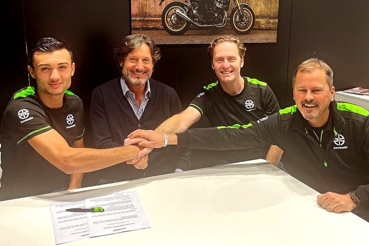 Gabriele Giannini macht einen Schritt zurück auf die Supersport-Kawasaki