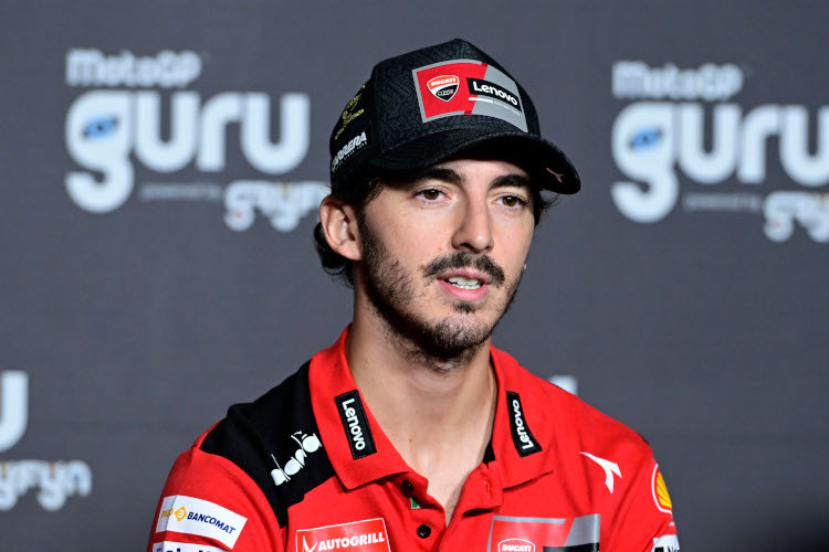 Francesco Bagnaia in der Pre-Event-Pressekonferenz am Donnerstag