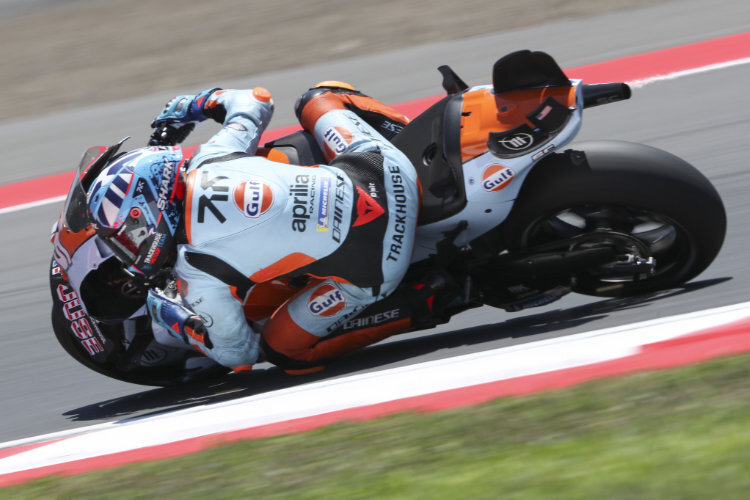 Trackhouse Aprilia startet im ikonischen Gulf-Design