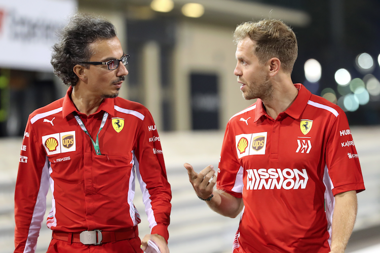 Laurent Mekies und Sebastian Vettel