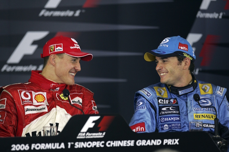 Michael Schumacher und Giancarlo Fisichella