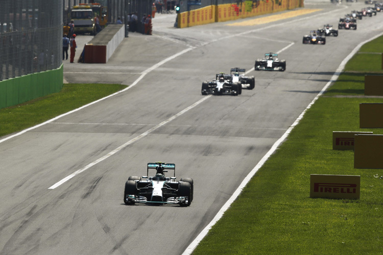 Da stimmte noch alles für Nico Rosberg: Führung in Monza