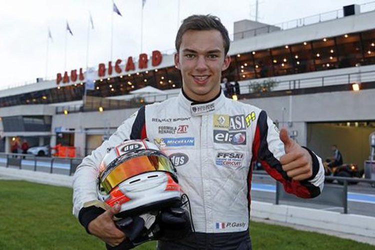 Der Franzose Pierre Gasly aus der Rennstadt Rouen: Formel-Renault-Meister